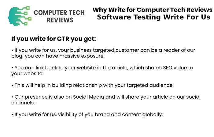 Software Testing why Write For Us