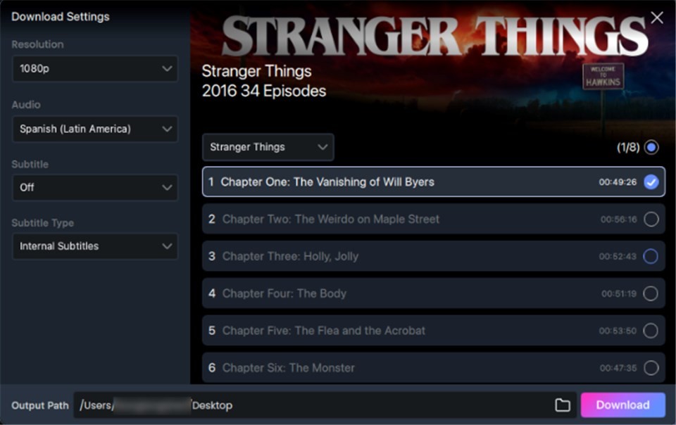 Customize Download Settings
