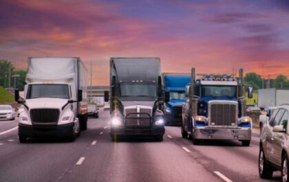 Highway With Big Trucks