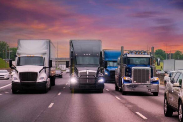 Highway With Big Trucks