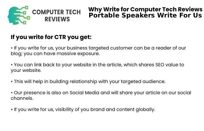 Portable Speakers why Write For Us