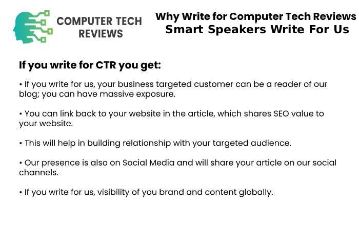 Smart Speakers why Write For Us