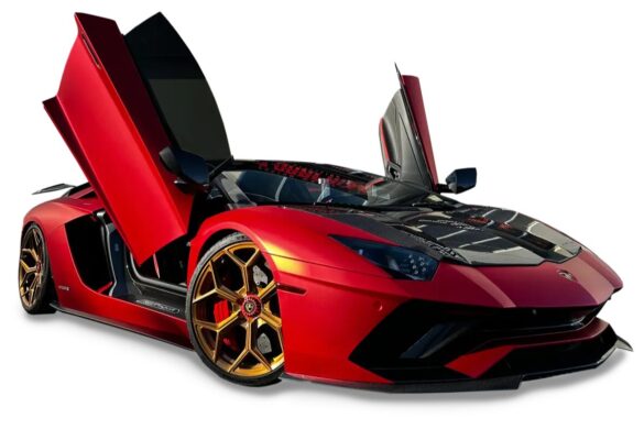 Arizona Red Upper Silver Lower Car Wrap