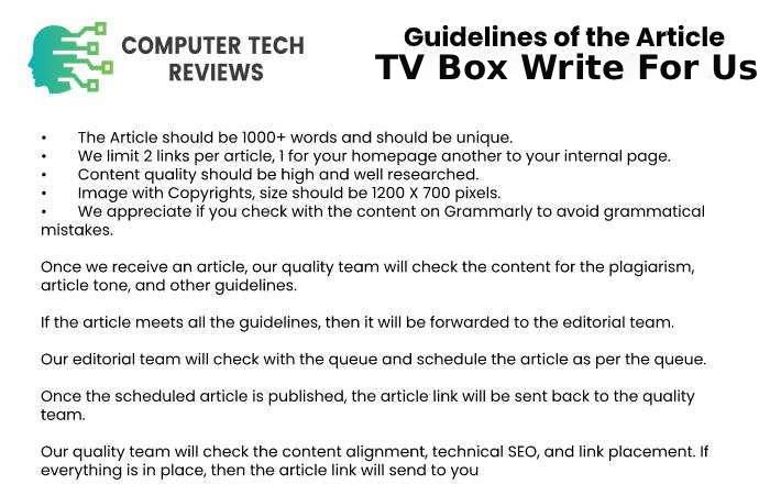 TV Box guidelines Write For Us