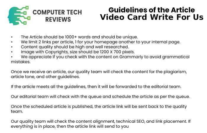 Video Card guidelines