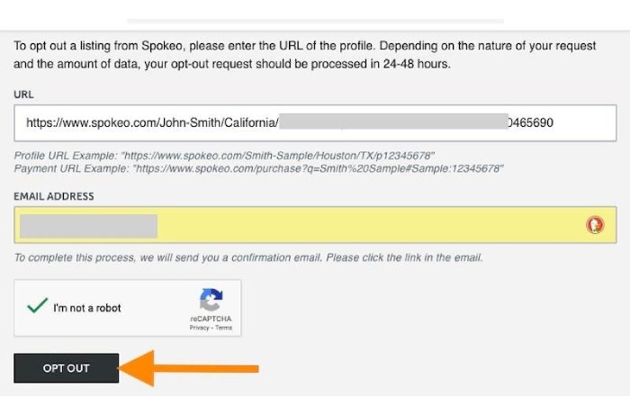 Remove Data from Spokeo