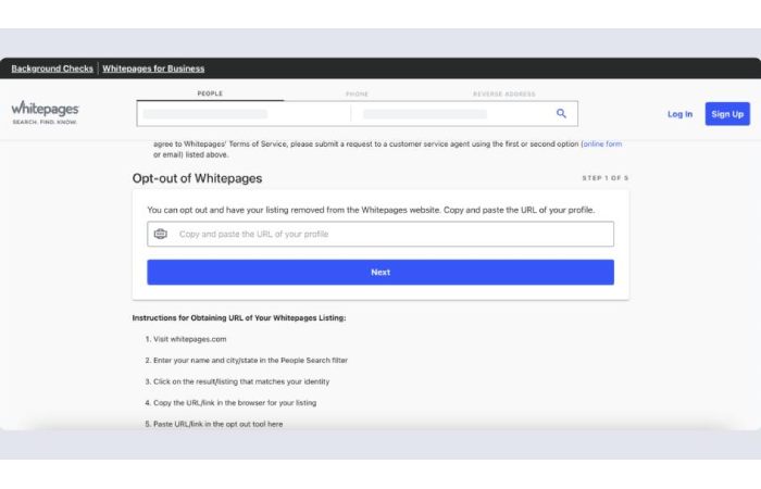 Remove Yourself from Whitepages