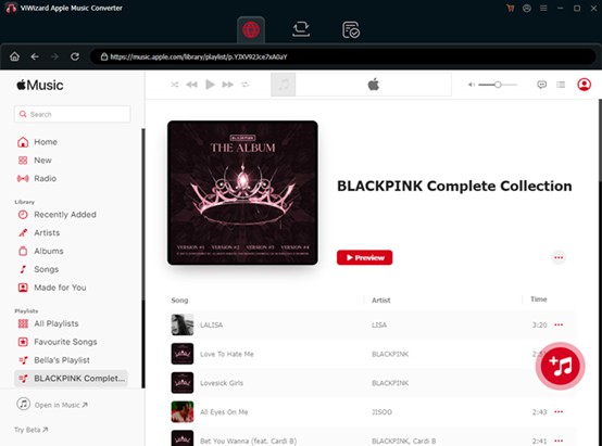 Step 2: Add Apple Music Tracks to ViWizard