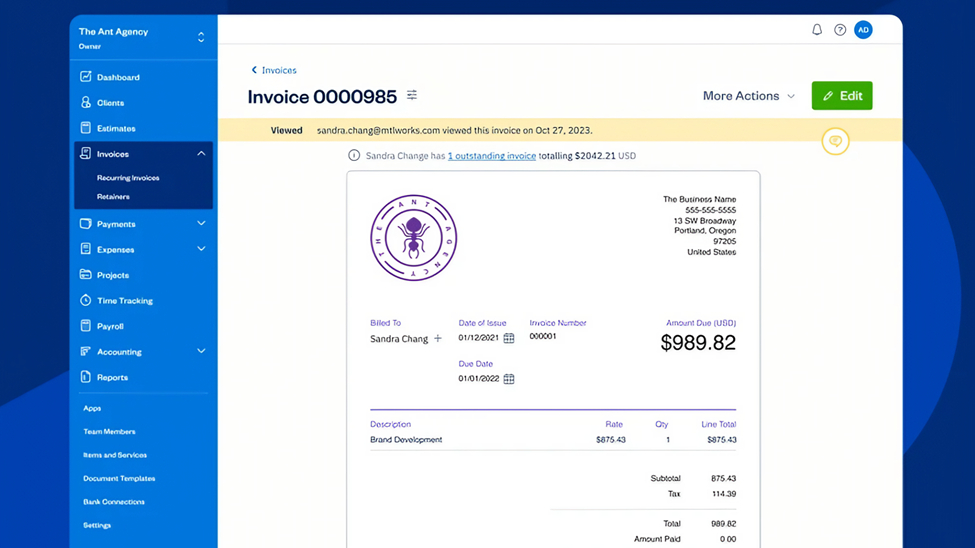 FreshBooks for invoicing