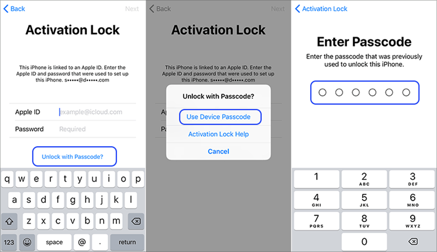 Remove iCloud Activation Lock with Screen Passcode
