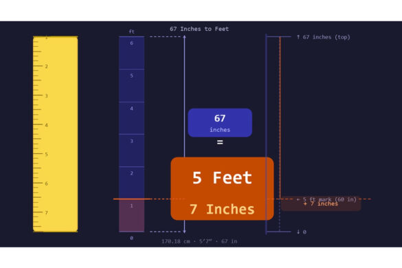 How Tall Is 67 Inches in Feet