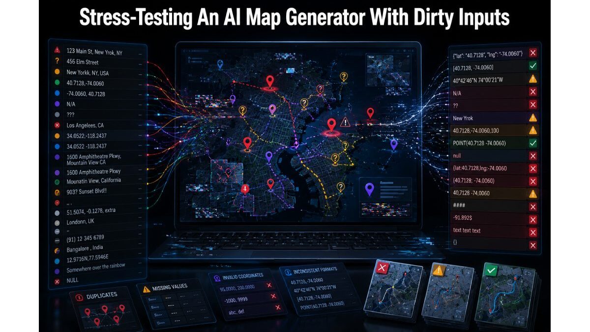 Stress-Testing An AI Map Generator With Dirty Inputs
