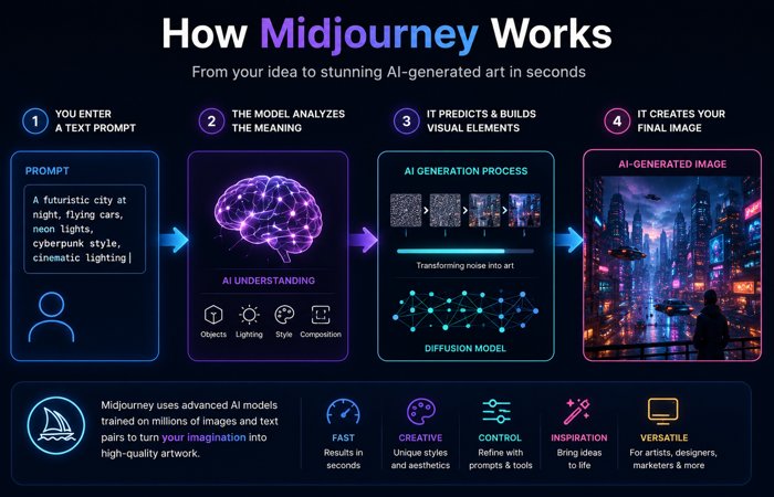 Midjourney: Complete Guide to the AI Image Generator 1 how midjourney works
