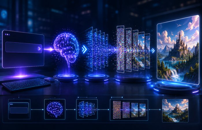 how text to image ai works