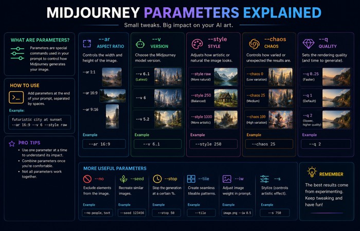 Midjourney: Complete Guide to the AI Image Generator 4 midjourney parameters explained