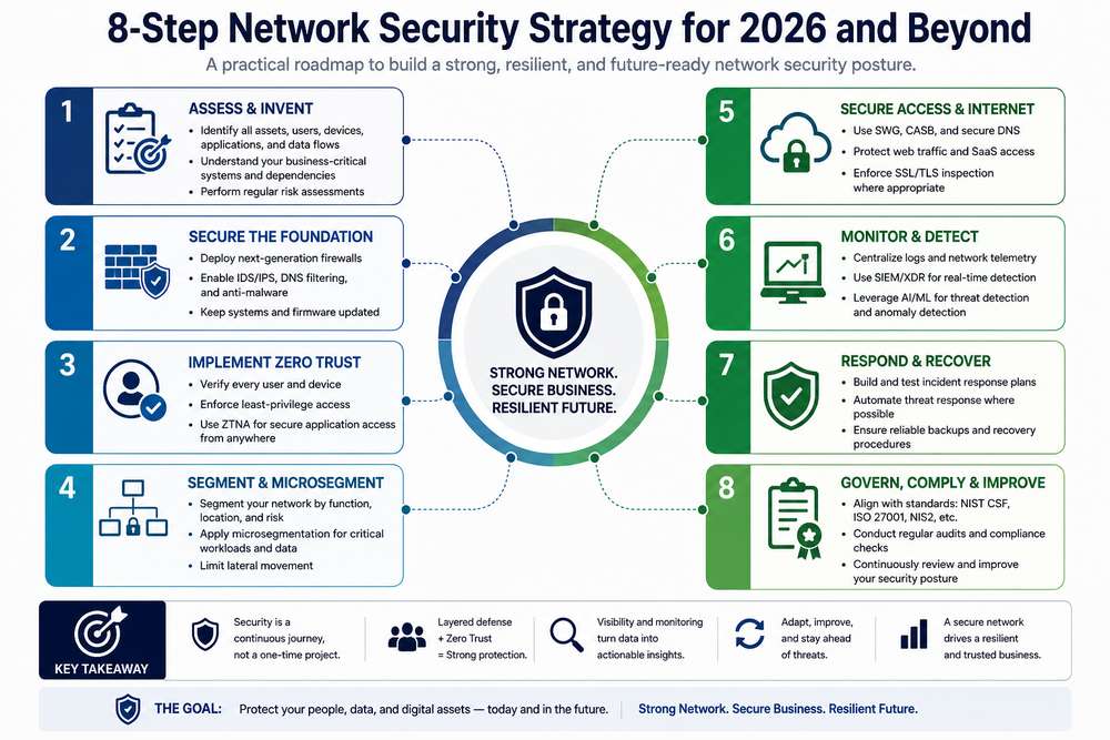 Network Security: The Complete Guide to Protecting Modern Infrastructure 8 8 step network security strategy