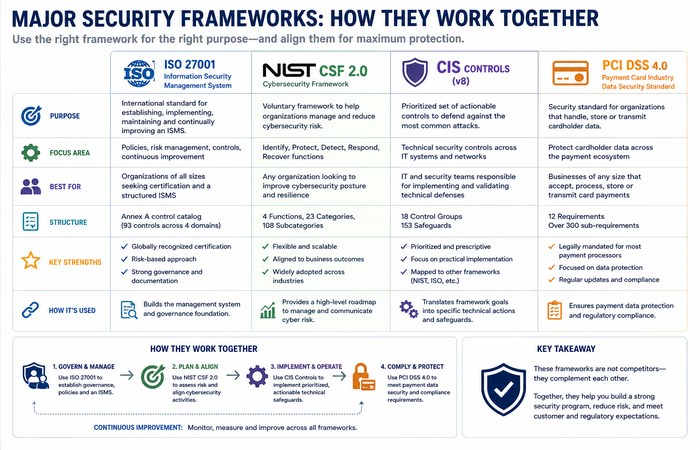 Major security frameworks
