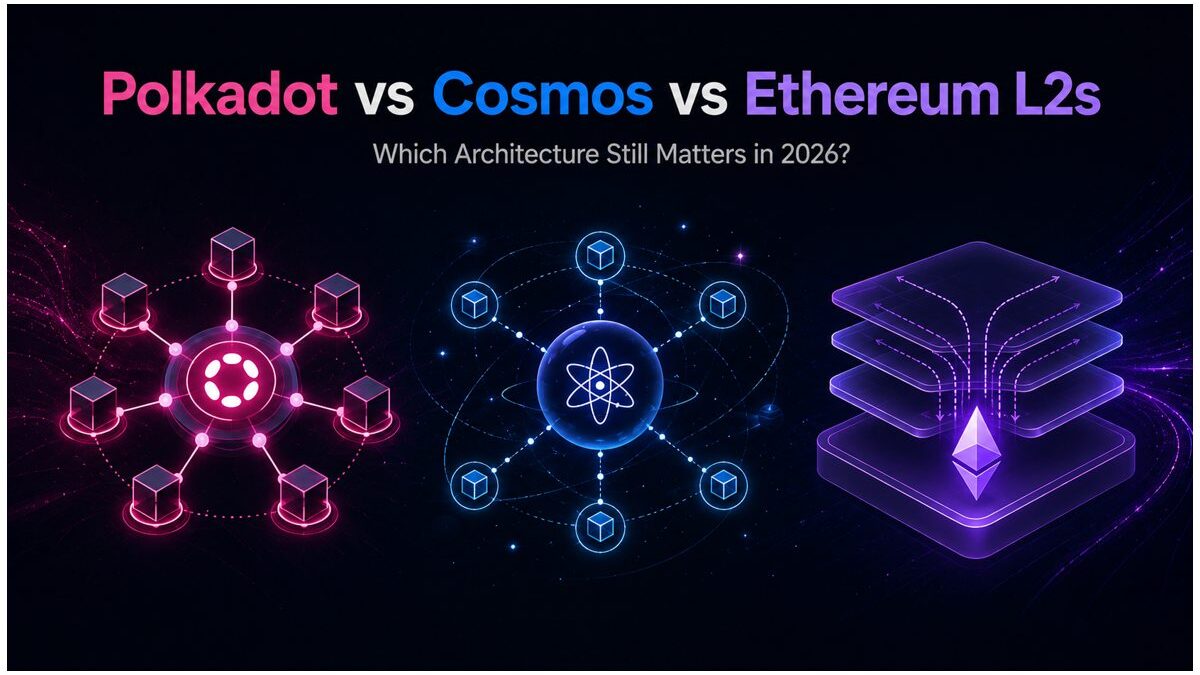 Polkadot vs Cosmos vs Ethereum Layer 2s in 2026: Which Architecture Still Matters?