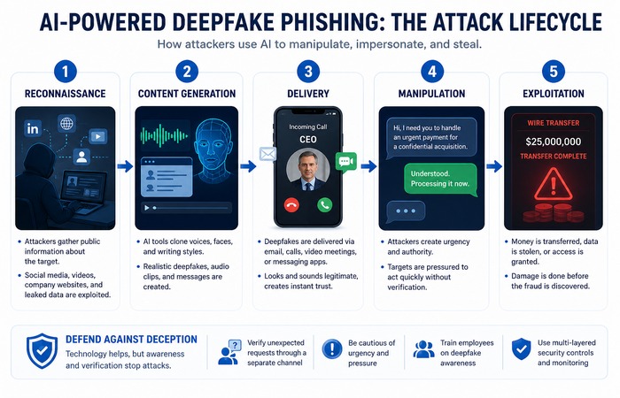 ai deepfake phishing attack lifecycle