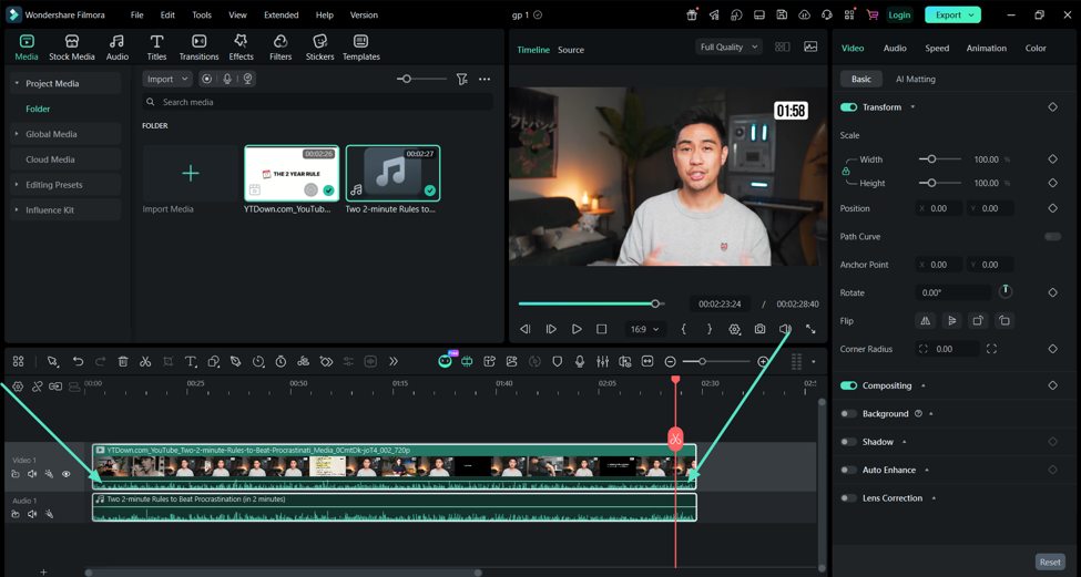 How to Prevent Audio Sync Problems When Recording Video Separately 6 match sync starting ending points
