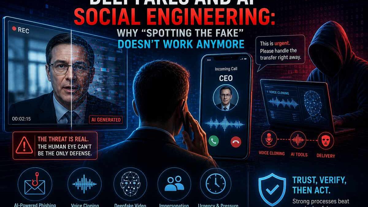 Deepfakes and AI Social Engineering: Why “Spotting the Fake” Doesn’t Work Anymore
