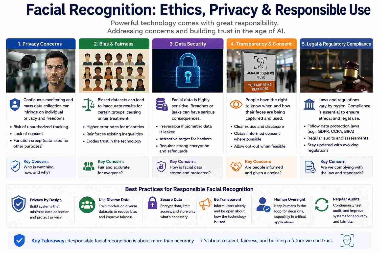 Facial Recognition: How It Works, Security, Bias, and Compliance 6 facial recognition ethics privacy and compliance