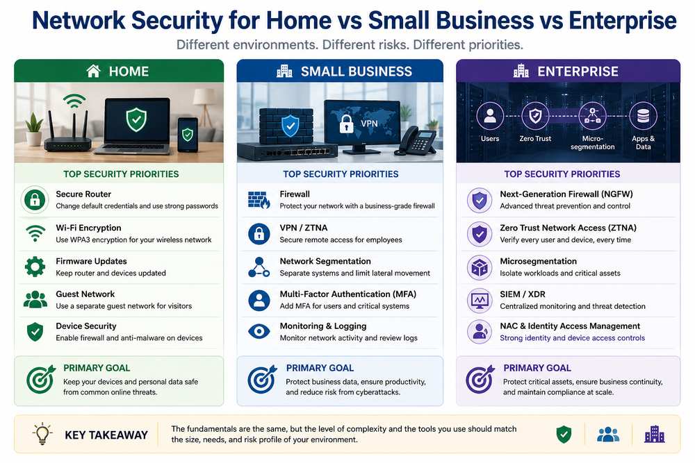 Network Security: The Complete Guide to Protecting Modern Infrastructure 7 network security home small business enterprise