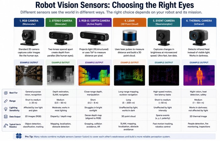 Computer Vision for Robotics: How Robots See and Understand the World 1 robot vision sensors comparison