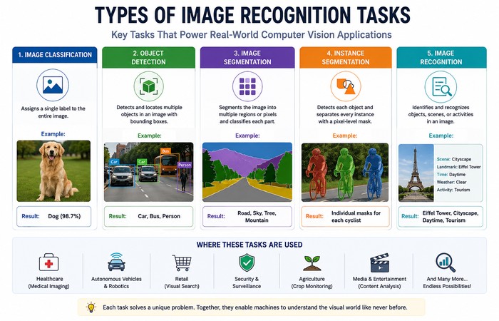 Image Recognition: A Guide to How Computers Learn to See (2026) 5 types of image recognition tasks