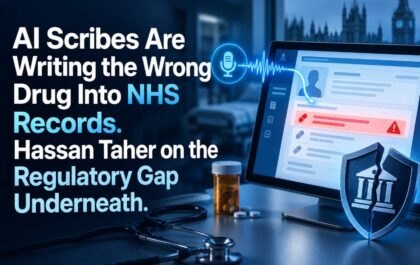 AI Scribes Are Writing the Wrong Drug Into NHS Records. Hassan Taher on the Regulatory Gap Underneath.