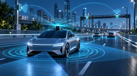 Autonomous and connected vehicles illustration