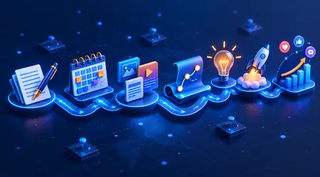 Content marketing and copywriting illustration
