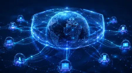 Protected global network with private connections between digital devices