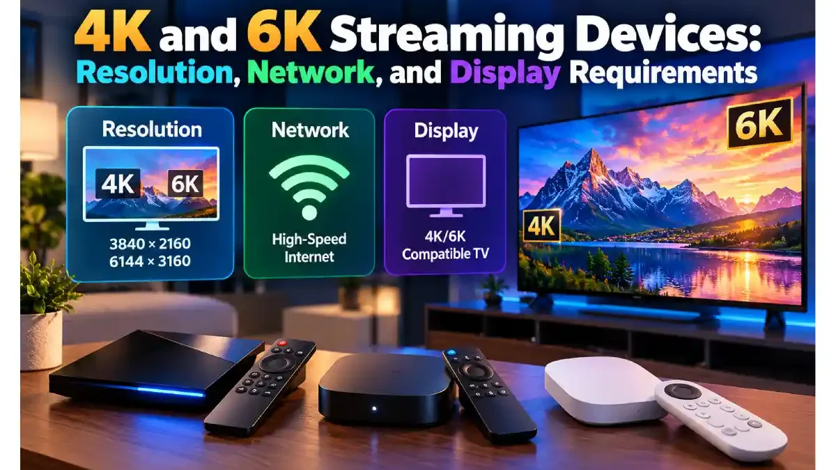 4K and 6K Streaming Devices: Resolution, Network, and Display Requirements