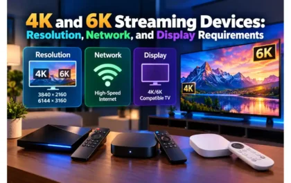 4K and 6K Streaming Devices: Resolution, Network, and Display Requirements